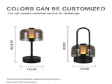 Black Portable Rechargeable LED Lantern Touch Control, Adjustable Brightness, USB Charging V888-ELOSUNG13984