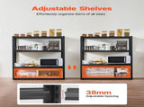 Storage, 2400 lbs, 4 Tier Garage Storage Shelving, 20" D x 40" W x 57" H Adjustable Metal V952-JSBSXHJ20405S2LA2V0