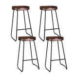 Artiss 4x Bar Stools Tractor Seat 75cm Black BA-TW-9090-BKX4