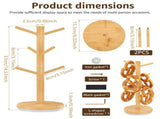 Pretzel Holder Stand with 360&deg Rotating Base Large Capacity and Space Saving for Home Kitchen V1366-AZ2-W-14988