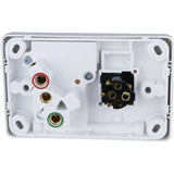 C2000 Series Single Switch Socket Outlet with Removable Extra Switch, White Electric V1202-V1-CLIC2015XWE