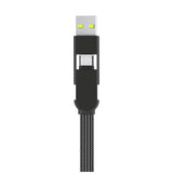 Rolling Square inCharge XL 100W 6 in 1 Travel Charging Cable 30cm - Urban Black V578-XLS01R