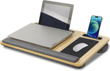 CARLA HOME Oversized Portable Lap Desk with Cushion,Mouse Pad, Tablet and Phone Holder which Fits Up LSB-36162