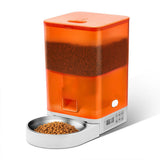 Smart Pet Feeder with WiFi and Button Control, 4L Automatic Cat and Dog Food Dispenser with V1341-ZY-68BVQU6H-ORANGE-BUTTONVERSION