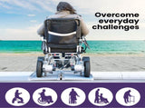 EQUIPMED 123cm Portable Folding Aluminium Access Ramp 272kg Rated, Silver, for Wheelchair, Mobility V219-HELRMPEQ13KA