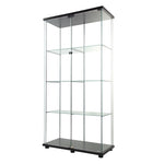 164cm Glass Display Cabinet 2 Doors DBOX1002-4-D-BK