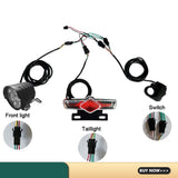 Headlight and Tail Light Sets, Headlight Front Rear Light Taillight with Horn for Electric Bicycle V1366-AZ2-W-07754
