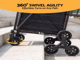 Emajin Shopping Trolley Cart Folding Aluminium Utility Cart Black ST-45KG-ALU-BK