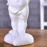 God of Love Statue Angel Ornament White Sandstone Desktop Decoration V1369-AZ3-W-18439