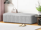 Artiss Storage Ottoman Blanket Box Velvet Grey 103cm OTM-B-8101-VEL-GY