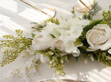 Spring Door Wreath Hanging Decorative Lintel Wreath Artificial Peony Flower Swag for Wedding Arch V1294-YM0523-220224XY01-4
