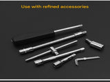 53-Piece 1/4" Socket and Bit Tool Box - Steel Metric Ratchet Wrench Kit with Extension Bars, V888-ELOSUNG55722