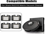 4 Pack HEPA Filters for Shark RV2310 Matrix Robot Vacuum Cleaner, Washable Filter Replacement V1188-CYX-JXH-1895