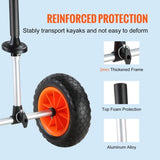 Adjustable Kayak Cart Canoe Boat Carrier 280lbs Load with 10'' Solid Tires V952-C280LBS10INCHASOUV0