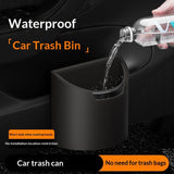 Leakproof Car Trash Can,Mini Car Trash Bin for SUV and Truck,Small Removable Liner Garbage V1192-AZ-W-3110