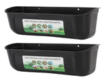 2PCS Hanging Poultry Feeder Plastic Livestock Feeding Trough for Chicken Geese Sheep Deer Dog Black V1294-YM0901-3111250052411