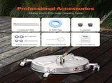 16.5" Pressure Washer Surface Cleaner, Stainless Steel Pressure Washer Attachments with 4 Wheels, V952-GYQXJBMQJQYP62KMHV0