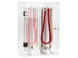 Acrylic Necklace Holder with 24 Hooks Clear Necklace Organizer Dustproof Rotation Jewelry Storage V1294-YM0523-10335042