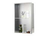 Shower Niche, 33.0 x 63.5 x 10.2 cm Recessed Wall Niche Double-layer, with Hollowed-out Divider, V952-BXGLYBKYS2C198038001V0