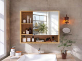 Xl Bathroom Wall Mirror Medicine Cabinet With Single Door And Adjustable Shelves V767-JJ-ZZ1338