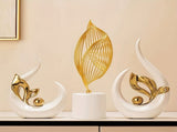 Platinum Ceramic "New Life" Sculpture Symbolizing growth through the form of a sprouting seed, V1102-ZZJJGSBJ001