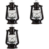 Outdoor 3-Pack Oil Lamps, Lanterns for Camping and Emergency Lighting, Black V1192-AZ-W-23092