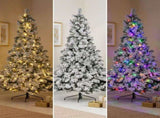 Christabelle 2.3m 7.5ft Snowy Dorset Pine Christmas Tree Pre Lit Multi Function LED Lightly Flo 112_WFLSD75