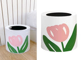 Floral Trash Can Large Mouth Cute Appearance Modern Style Garbage Waste Basket for Kitchen Bathroom V1294-YM0521-3117230064313