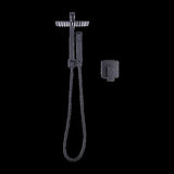 WELS 8" Rain Shower Head Set Square Dual Heads Faucet High Pressure With Mixer V63-828031