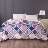 Ramesses Square 1 Pc Printed Sherpa Comforter King V442-KIT-COMFORTER-1PCSQUARE-MULTI-KI