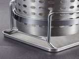 Stainless Steel Double-Tube Cutlery Basket With Storage Rack for Household Kitchen-Silver V1161-109395