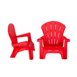 Kids Durable Table and Two Child-sized Chairs Set - Red V196-KTC011