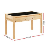Green Fingers Raised Garden Bed 2x Elevated 120x60x80cm Wooden Planter Box Container GARDEN-WOOD-PLAT-12060X2
