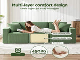 Artiss Modular 3-Seater Sofa Bed Convertible Sectional Floor Couch with Deep Seat SB-B-SOFA-3SEAT-GN