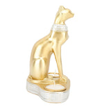 Ancient Egyptian Statue Cat Candle Holder Handwork Creativity Candlestick Egyptian Figurine for V1294-YM0901-3115230130712