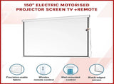 150" Electric Motorised Projector Screen TV Remote V63-656044