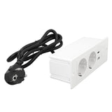 Recessed Power Strip 3 in 1 USB Type C Socket Embedded Desktop Outlet with Switch and Cable for V1294-YM0901-3114240087411