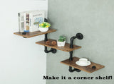 Industrial Pipe Shelving Pipe Shelves Wall Mounted Decor Floating Shelves Retro Rustic Shelf for Bar V324-WRACK-3LTPZ