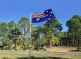 9.1m Flag Pole Kit Telescopic Heavy Duty 16 Gauge Aluminium with Flag V63-841721