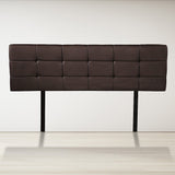 PU Leather Queen Bed Deluxe Headboard Bedhead - Brown V63-768255