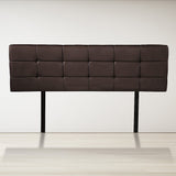 PU Leather Queen Bed Deluxe Headboard Bedhead - Brown V63-768255
