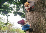 Hanging Gnome Garden Statue Decoration, Garden Gnome Statue Figurine Ornament for Indoor Outdoor V1192-AZ-W-15872