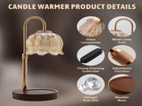 Candle Lamp - Candle Warmer - Candle Warmer with Dimmer - Electric Candle Lamp with Timer - For V1188-MS-313-0375