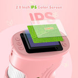 1000x Digital Children's Microscope - With 2 Inch IPS Screen & 8 LED Lights - Handy & Easy to Use V1188-ZXY-131-789