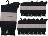 12 Pairs PREMIUM BAMBOO SOCKS Mens Heavy Duty Thick Work Socks BULK Cushion - Charcoal Grey V563-12BBSOX-CHRCLGRY-SIZE11-1