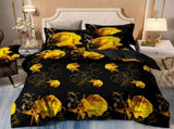 Gold Flower Arden Elegance Quilt / Doona / Duvet Cover set V745-AQ043998K3