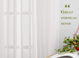 2 Pack White Sheer Linen Curtains, Grommet Light-Filtering Window Drapes for Bedroom and Living V1189-LC-AMZ-00227