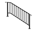Handrails for Outdoor Steps, 5 Step Stair Hand Rail Kit, Transitional Carbon Steel Railings with V952-BPXGMDZLSLZFDP9MRV0