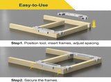 Woodworking Framing Spacer Tool with Bridge Design for Fast Stud Layout and Precise Spacing in Wall V1341-ZY-YJYQRRUN-16INCH-SILVER