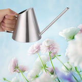 900ml Stainless Steel Watering Can Brushed Garden Planting Indoor Outdoor V1294-YM0722-JY01276